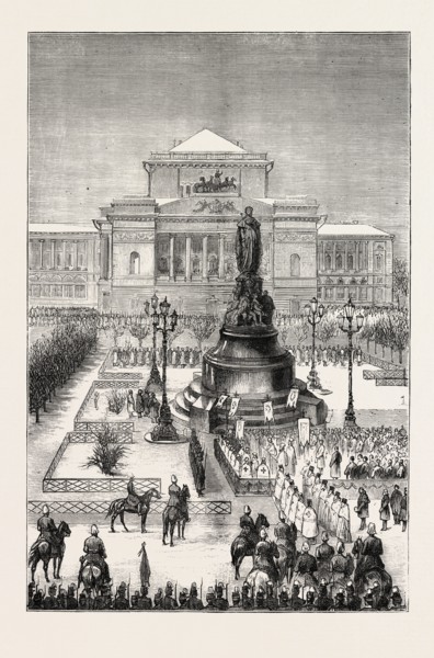 UNVEILING THE STATUE OF CATHERINE II AT ST. PETERSBURG, RUSSIA: THE CEREMONY OF UNVEILING THE