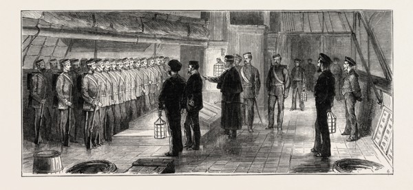 THE ASHANTEE WAR: SHIPPING STORES AND WAR MATERIAL AT WOOLWICH FOR THE GOLD COAST: 6. Calling over
