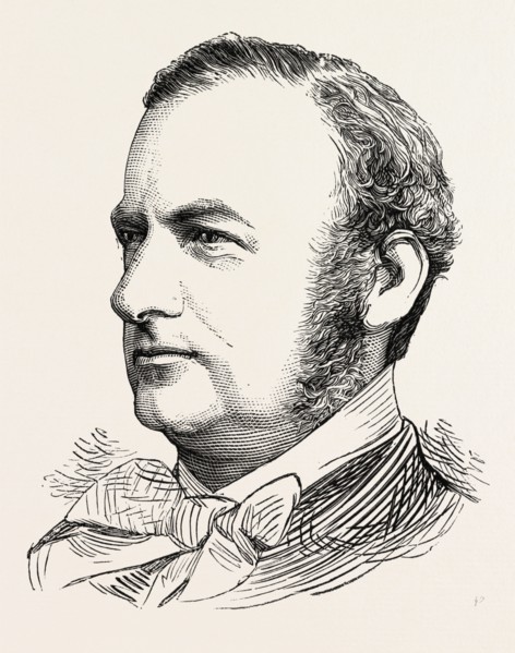 ADMIRAL LOBO OF THE SPANISH SQUADRON, 1873 engraving