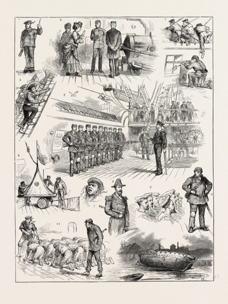 THUMBNAIL JOTTINGS DURING A COASTGUARD CRUISE, BANTRY BAY, IRELAND: 1. Look Out. 2. Lady Firing