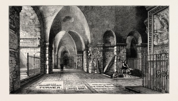 THE FUNERAL OF THE LATE SIR EDWIN LANDSEER: THE ARTISTS' CORNER IN THE CRYPT OF ST. PAUL'S