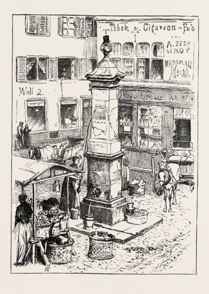 PUMP AT COLOGNE, GERMANY, 1873 engraving