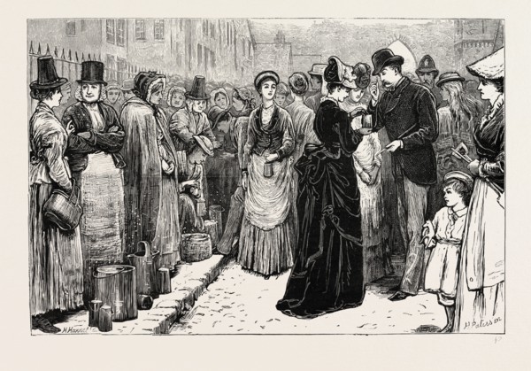 HONEY FAIR AT ABER CONWAY, 1873 engraving