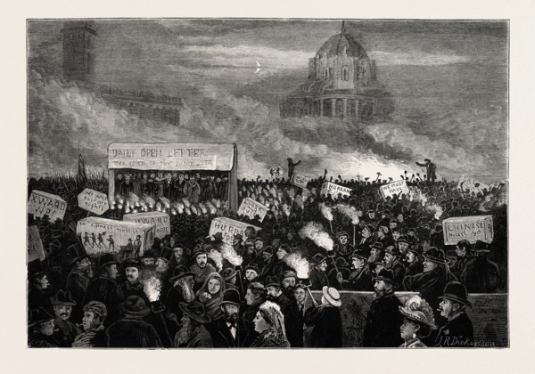 THE LABOUR QUESTION IN SAN FRANCISCO: AN ANTI-CHINESE DEMONSTRATION ON THE SANDLOTS, UNITED STATES