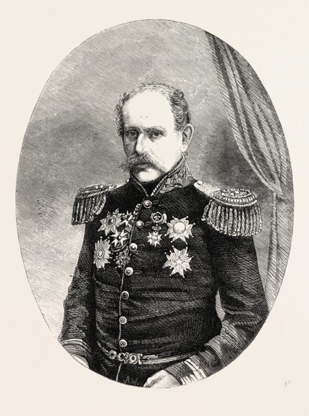 COUNT GYLDENSTOLPE, GRAND MARSHAL OF SWEDEN, 1860 engraving
