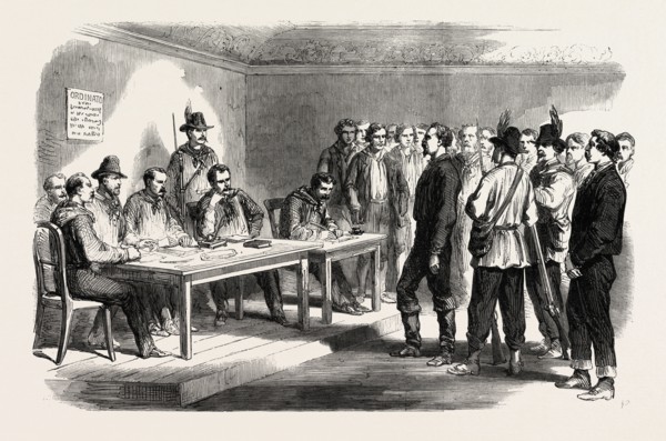 THE REVOLUTION IN SICILY: TRIAL OF THE SUPPOSED BRIGAND CHIEF, SANTOMELI, BY A COUNCIL OF WAR, AT
