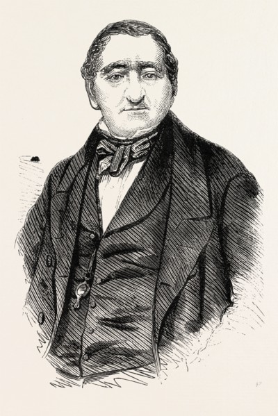 EDMUND BUCKLEY, ESQ., OF MANCHESTER, UK, 1860 engraving