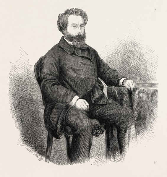 MR. JAMES HODGES, THE BUILDER OF THE VICTORIA BRIDGE OVER THE ST. LAWRENCE, 1860 engraving