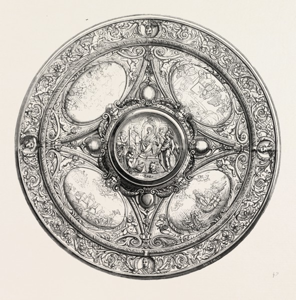 TESTIMONIAL PRESENTED TO LORD CHURSTON AT NEWTON ABBOTT, DEVON, UK, 1860 engraving