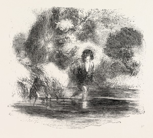 THE GIPSY CHILD, 1860 engraving