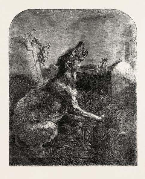 THE POOR MAN'S GRAVE, 1860 engraving