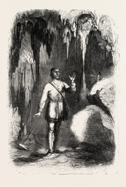 THE ORESEEKER; A TALE OF THE HARTZ, 1860 engraving
