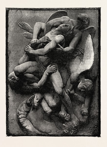 DELIVER US FROM EVIL, FROM THE LYRA GERMANICA, 1860 engraving