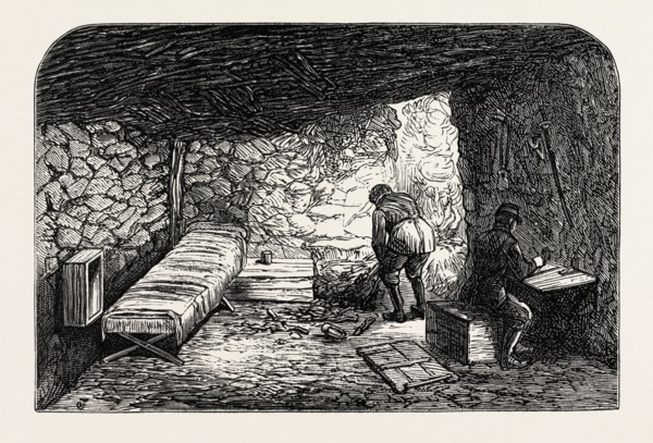 THE CIVIL WAR IN SPAIN: CASEMATE IN THE BATTERY OF SAN LORENZO