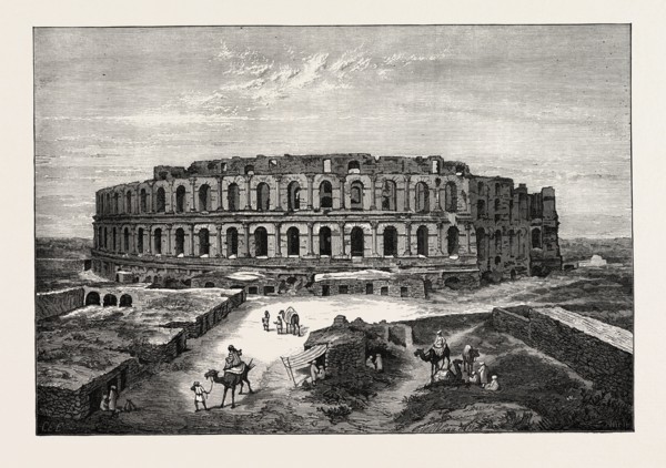 THE ROMAN COLISEUM OF THYSDRUS, AT EL DJEM, NEAR TUNIS