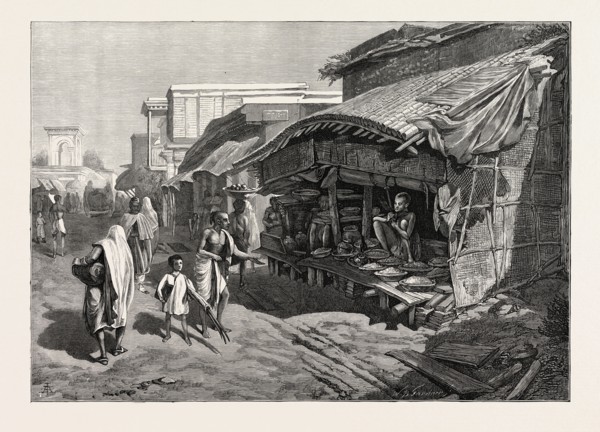 NATIVE SHOP IN BAZAAR STREET, CALCUTTA