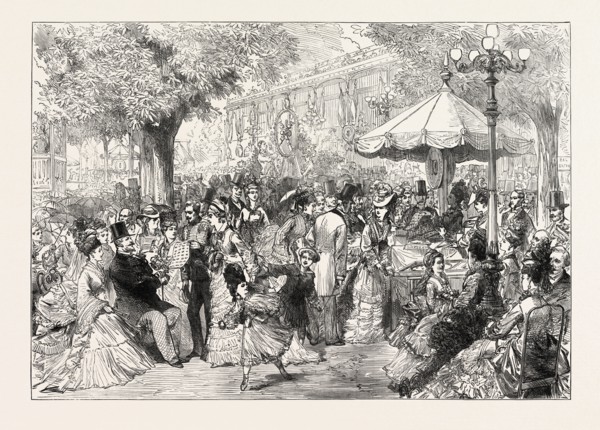 A CHARITY FETE IN THE CHAMPS ELYSEES, PARIS, FRANCE