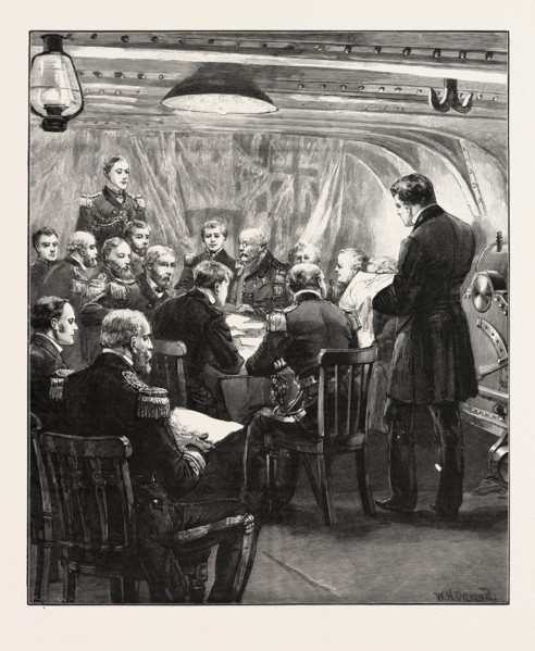 NAVAL COURT-MARTIAL ON BOARD H.M.S. SWIFTSURE, DEVONPORT, ON THE STRANDING OF H.M.S. HOWE: Mr.