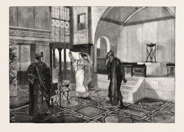 "HYPATIA," AT THE HAYMARKET THEATRE: ISSACHAR'S TEMPTATION OF ORESTES. Orestes (Mr. Lewis Waller);