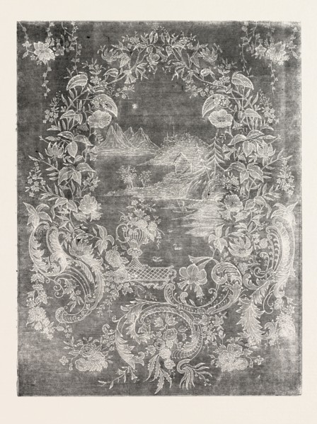 MUSLIN CURTAIN, BY J.J. SUTTER-BUHLER, APPENZELL, SWITZERLAND