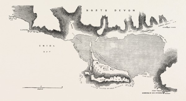 TRACK CHART, SHOWING THE EXPLORATIONS AND DISCOVERIES MADE BY THE SEARCHING PARTIES FROM CAPTAIN