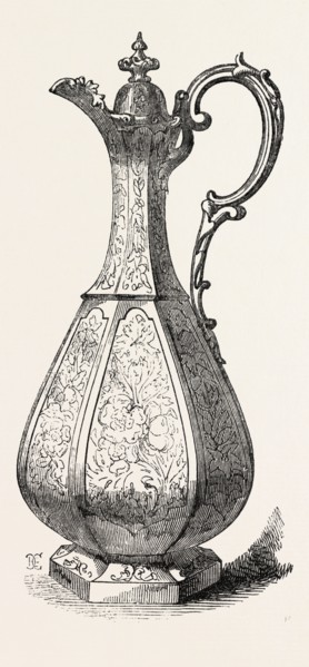 SILVER CLARET JUG, BY MESSRS. DODD