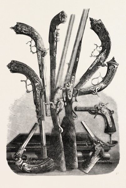 THE GREAT EXHIBITION: GROUP OF ARMS IN THE FRENCH DEPARTMENT