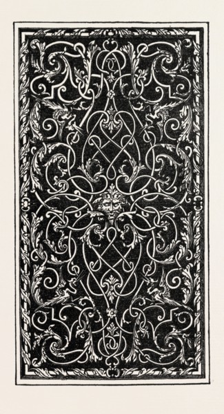 OR MOULU PANEL TO HALL STOVE, BY BAILY AND SONS