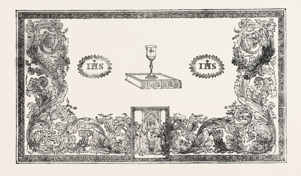COMMUNION TABLE COVER, BY PEGLER, LEEDS, UK