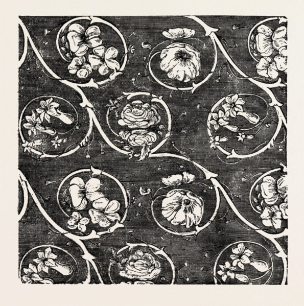SILK PATTERN, BY BOYD, SPITALFIELDS, LONDON, UK