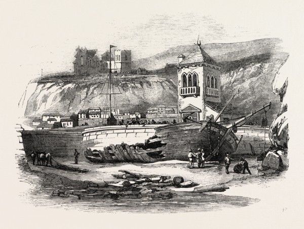 WRECK OF THE BRIGS "MARY" AND "HOPE," AT WHITBY, YORKSHIRE, UK