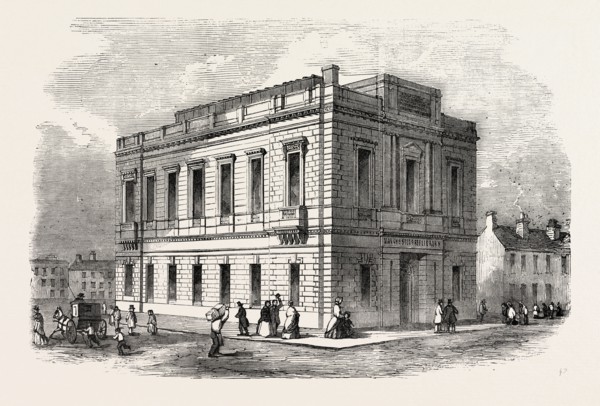 EXTERIOR OF THE MANCHESTER FREE LIBRARY, UK