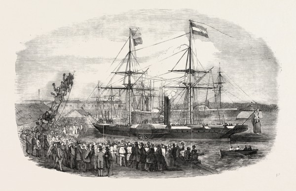ARRIVAL OF M. KOSSUTH IN THE SOUTHAMPTON DOCKS, UK