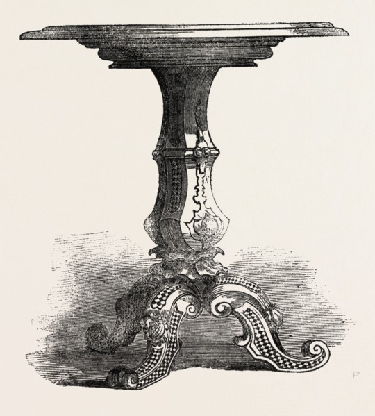 INLAID TABLE, GLASS MOSAIC, STEVENS