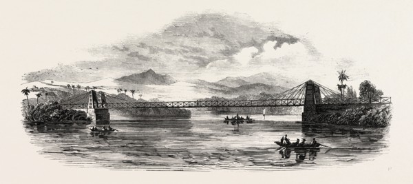 IRON BRIDGE BUILT ACROSS THE MARTHA BRAE RIVER, NEAR FALMOUTH, JAMAICA