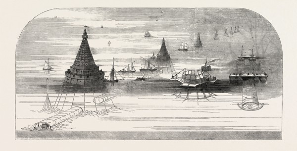 SUBMARINE RAILWAY BETWEEN FRANCE AND ENGLAND, PROJECTED BY HECTOR HOREAU