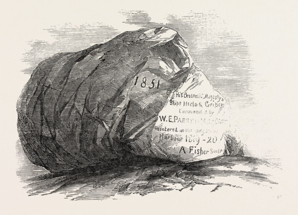 CAPTAIN AUSTIN'S ARCTIC EXPEDITION: SANDSTONE ROCK IN WINTER HARBOUR, MELVILLE ISLAND