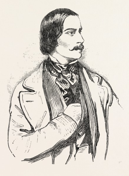 M. BOTTESINI, THE CONTRABASSIST, DRAWN BY BAUGNIET