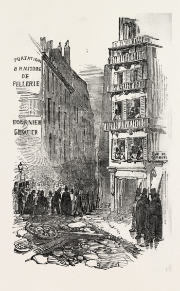 THE REVOLUTION IN FRANCE: BARRICADE OF THE RUE DE RAMBUTEAU, PARIS, 1851
