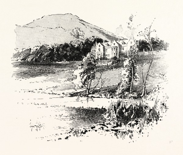 EILDON HALL, NEAR MELROSE, LORD DALKEITH'S PRINCIPAL RESIDENCE, SCOTLAND, UK, 1893 engraving