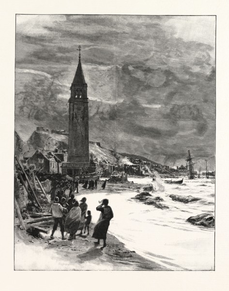 VIEW IN ZANTE AFTER THE EARTHQUAKE; Zante is a Greek island in the Ionian Sea, GREECE, 1893