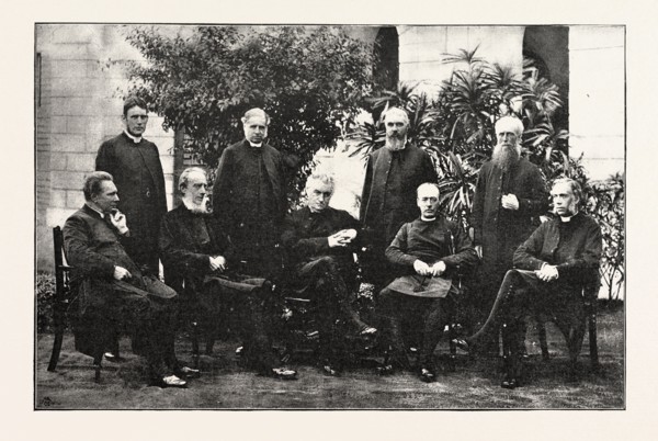 A SYNOD OF ENGLISH BISHOPS AT CALCUTTA, INDIA, 1893 engraving