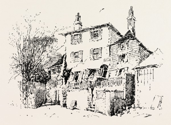 THE LANDSLIP AT SANDGATE: SPRING HOUSE, UK, 1893 engraving