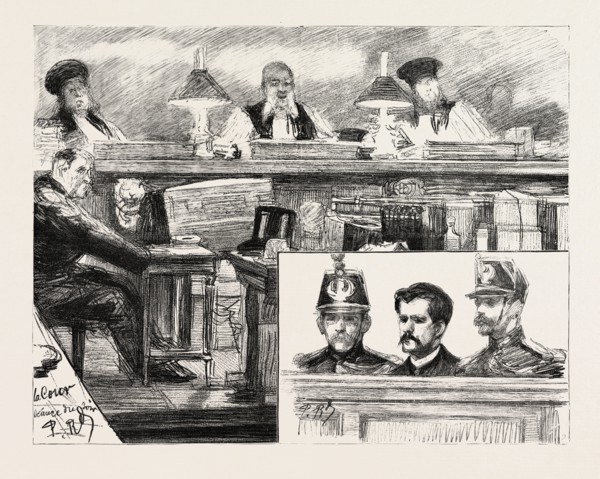 THE ANARCHISTS IN PARIS, FRANCE, THE TRIAL OF RAVACHOL AT THE PALAIS DE JUSTICE: M. GUES, THE