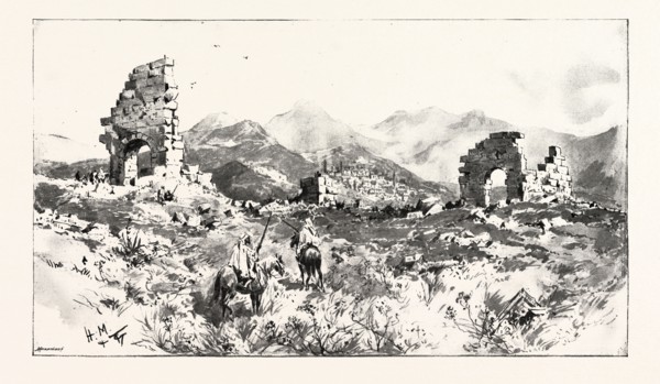 SIR CHARLES EUAN-SMITH'S MISSION TO THE COURT OF MOROCCO: THE RUINS OF VOLUBILIS, NEAR FEZ; These