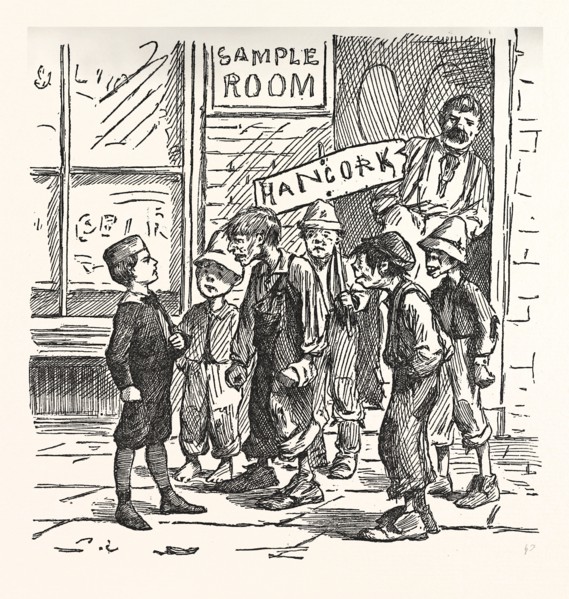 look loike wan of thim dirty Republicans an if yer don't shout me fader and HANCOCK, I'll black eye