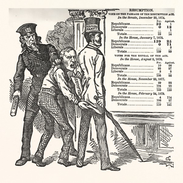 POLITICAL NEMESIS, engraving 1880, US, USA, America