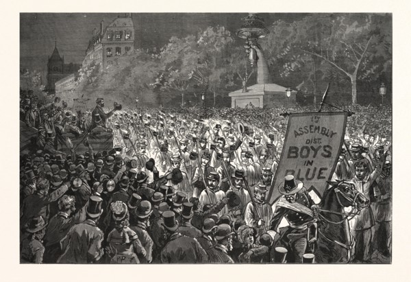 REPUBLICAN ENTHUSIASM IN NEW YORK, THE GRAND PROCESSION OCTOBER 11, POLITICS, POLITICAL, POLITIC,