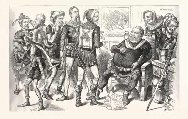 "CALL THAT BACKING YOUR FRIENDS A PLAGUE UPON SUCH A BACKING!" Engraving 1880, US, USA, America