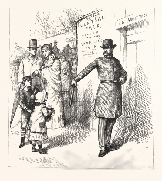 PEOPLE'S PLEASURE, GROUND APPROPRIATED, US, USA, AMERICA, UNITED STATES, AMERICAN, ENGRAVING 1880